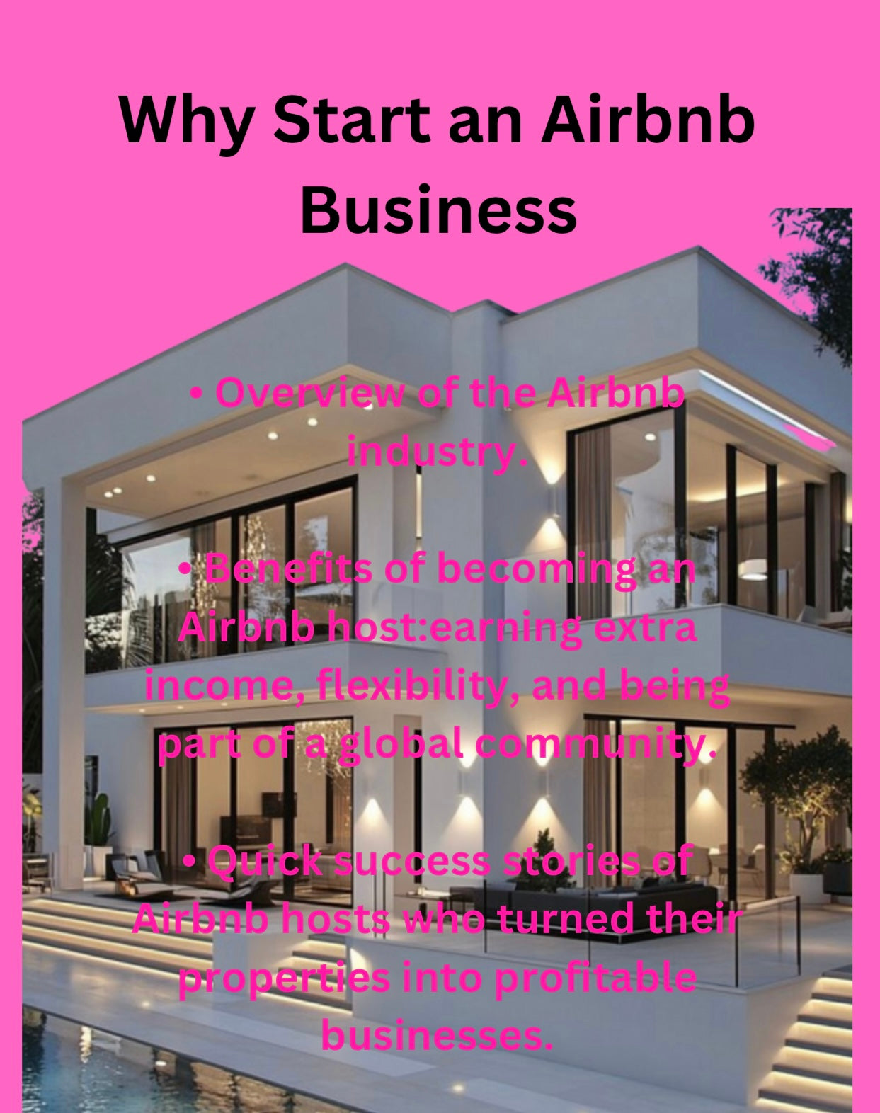 How To Start Your Air BnB Business * Generate a Passive Income E-book *Digital File*